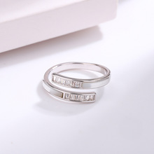 925纯银新款时尚简约开口贝壳戒指女镶钻小众设计高级个性ins指环