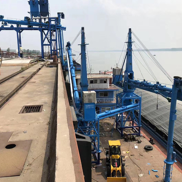 源头工厂定制固定式弧摆式轨道移动式装船机卸船机皮带机输送机