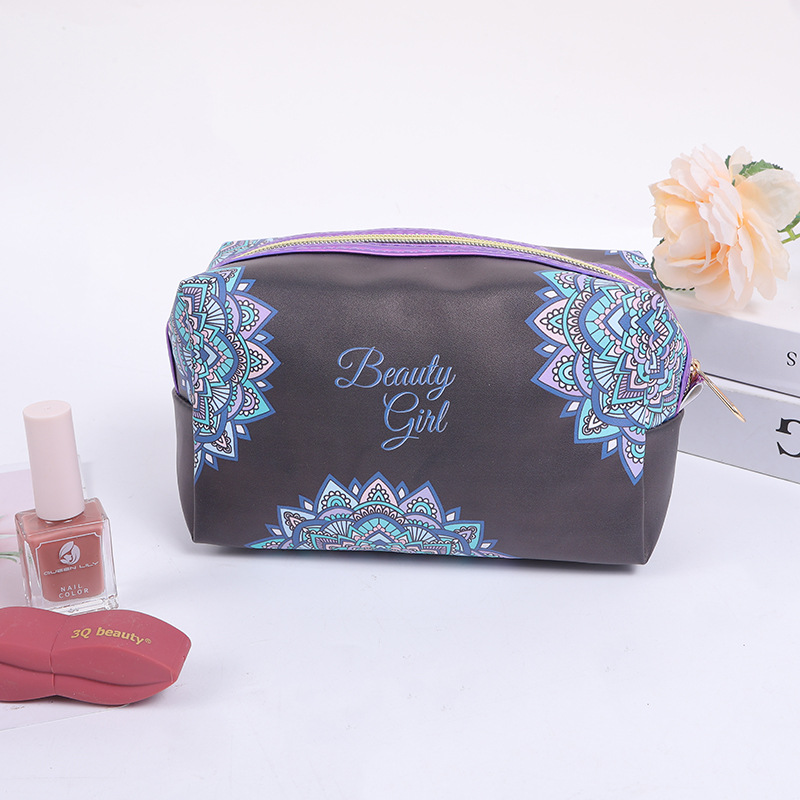 Printing Cosmetic Bag Multi-Functional Travel Toiletry Bag Large Capacity Square Waterproof Storage Bag