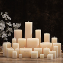 Birthday candles cylindrical odourless ivory white生日蜡烛1