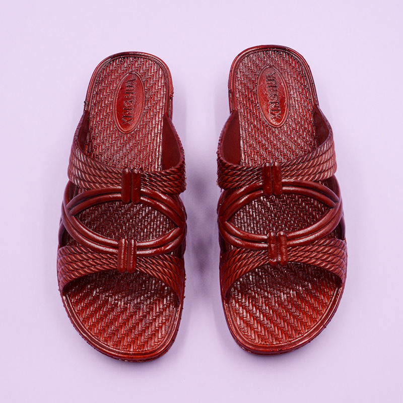 Guangdong Oil Slippers Middle-Aged Mom Women's Summer Home Indoor Bathroom Soft Bottom Non-Slip Sandals for the Elderly