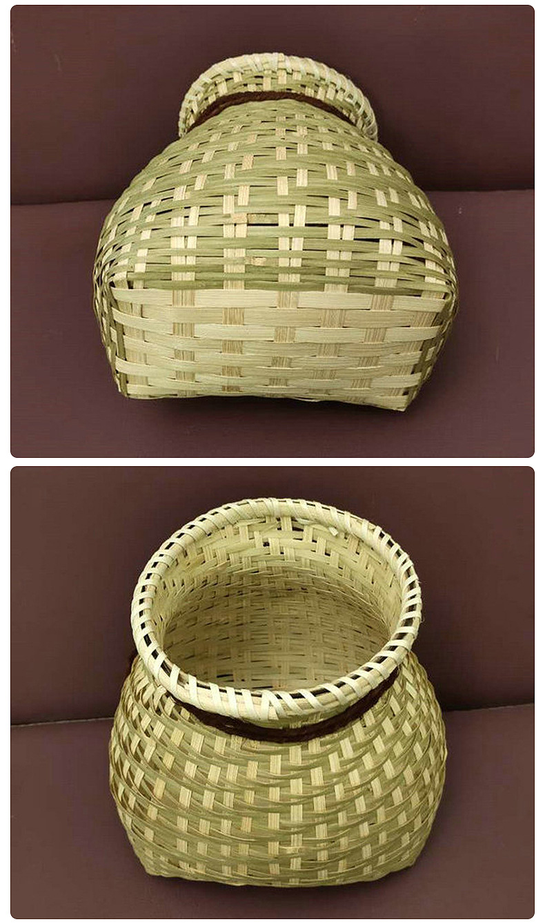 博白竹制工艺品竹篓竹编大中小号背篓户外钓鱼装黄鳝泥鳅鱼篓篮子
