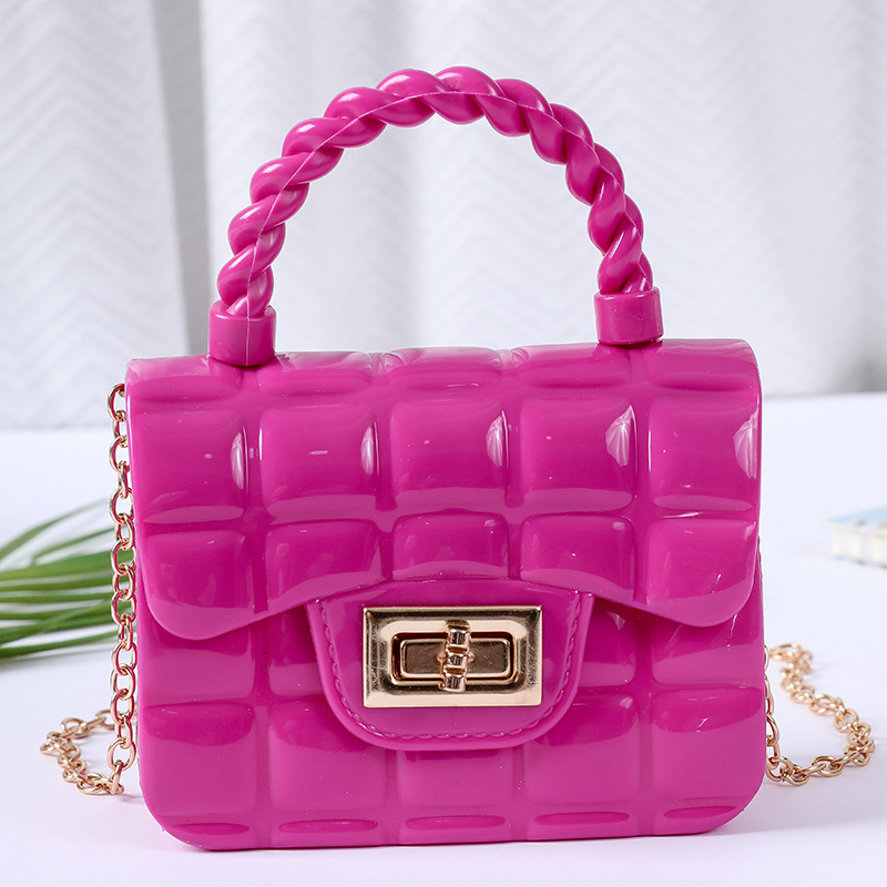 2023 New Mini Small Bag PVC Simple Lipstick Pack Chain Shoulder Crossbody Bag One Piece Hair Portable Gel Bag