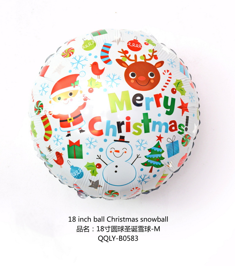 Christmas Decoration Cartoon Aluminum Balloon Mall and Shop Holiday Party Layout Supplies Santa Claus Balloon