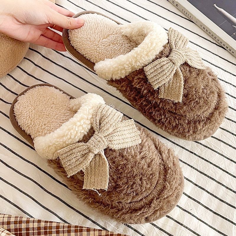 2023 New Cotton Slippers Women's Winter Warm Thickened Women's Cotton Shoes Non-Slip Thick Bottom Women's Home Couple Slippers