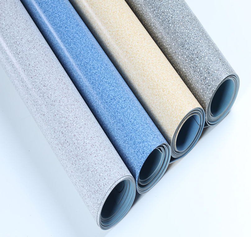 厂家直供pvc地板塑胶地板 木纹pvc卷材地板 幼儿园学校塑料地板