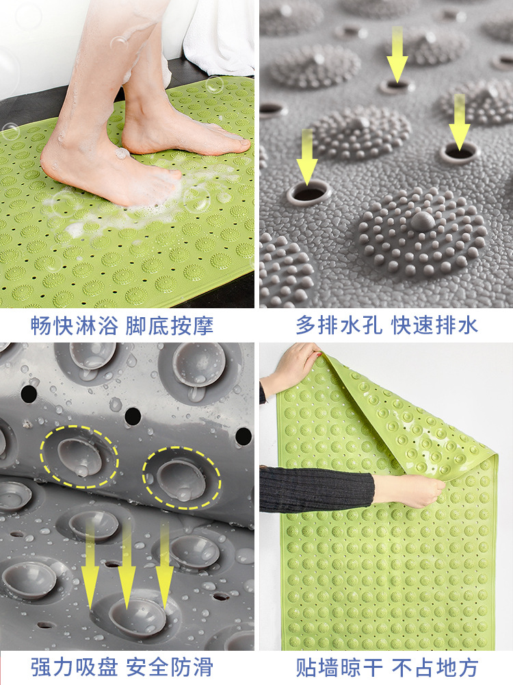 Summer Bathroom Non-Slip Mat Pvc Non-Slip Floor Mat Hotel Bathroom Cylinder Foot Mat Massage Mat Bath Non-Slip Sucker Mat