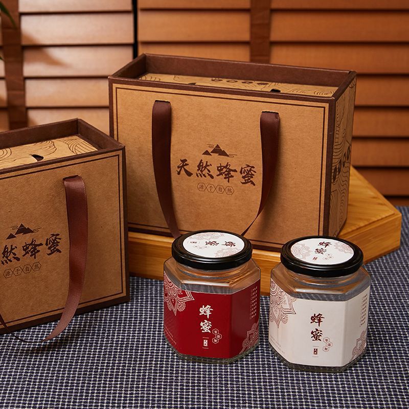蜂蜜礼盒装包装盒子空盒批发价礼品盒罐子瓶玻璃包装彩礼盒精致批