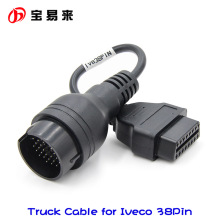 Truck Cable for Iveco 38Pin Male to OBD2 16Pin 依维柯38针