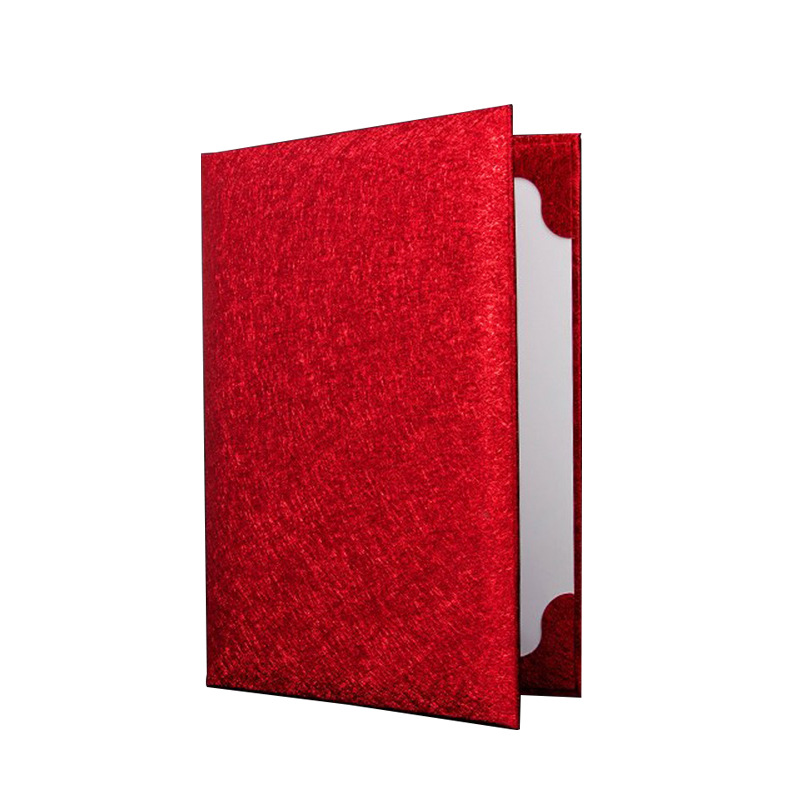 6k诗歌朗诵夹稿夹演讲夹资料夹红绒面皮革面皮面文件夹签约夹定制