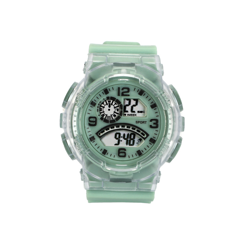 Electronic Watch in Stock Wholesale First-Hand Supply Boys and Girls Same Style Timing Night Waterproof Functional Type Sport Watch