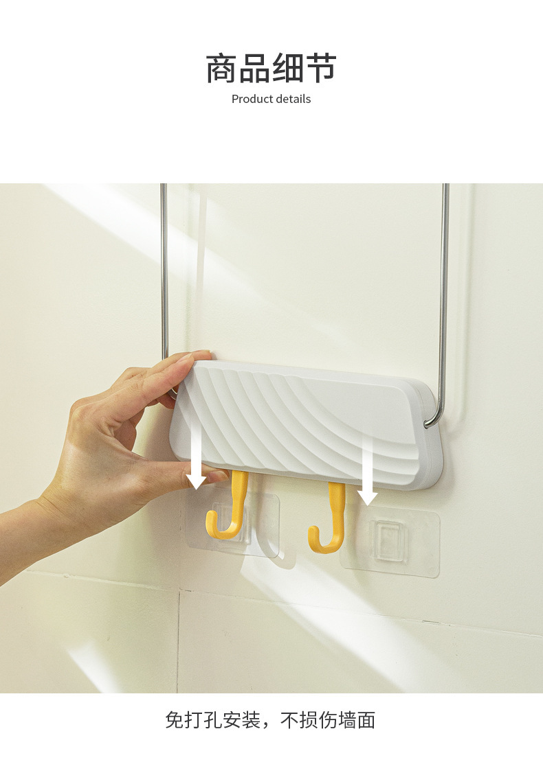 纳川可折叠脸盆架浴室墙上壁挂洗脸盆挂架免打孔带挂钩面盆收纳架