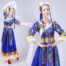 藏族水袖舞蹈演出服装女新款衣服西藏少数民族服饰广场舞批发