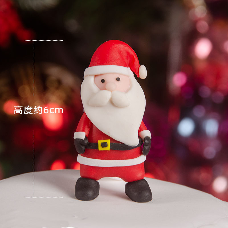 Cake Santa Claus Plug-in Baking Scene Decoration Supplies Cake Inserting Card Christmas Cake Decoration