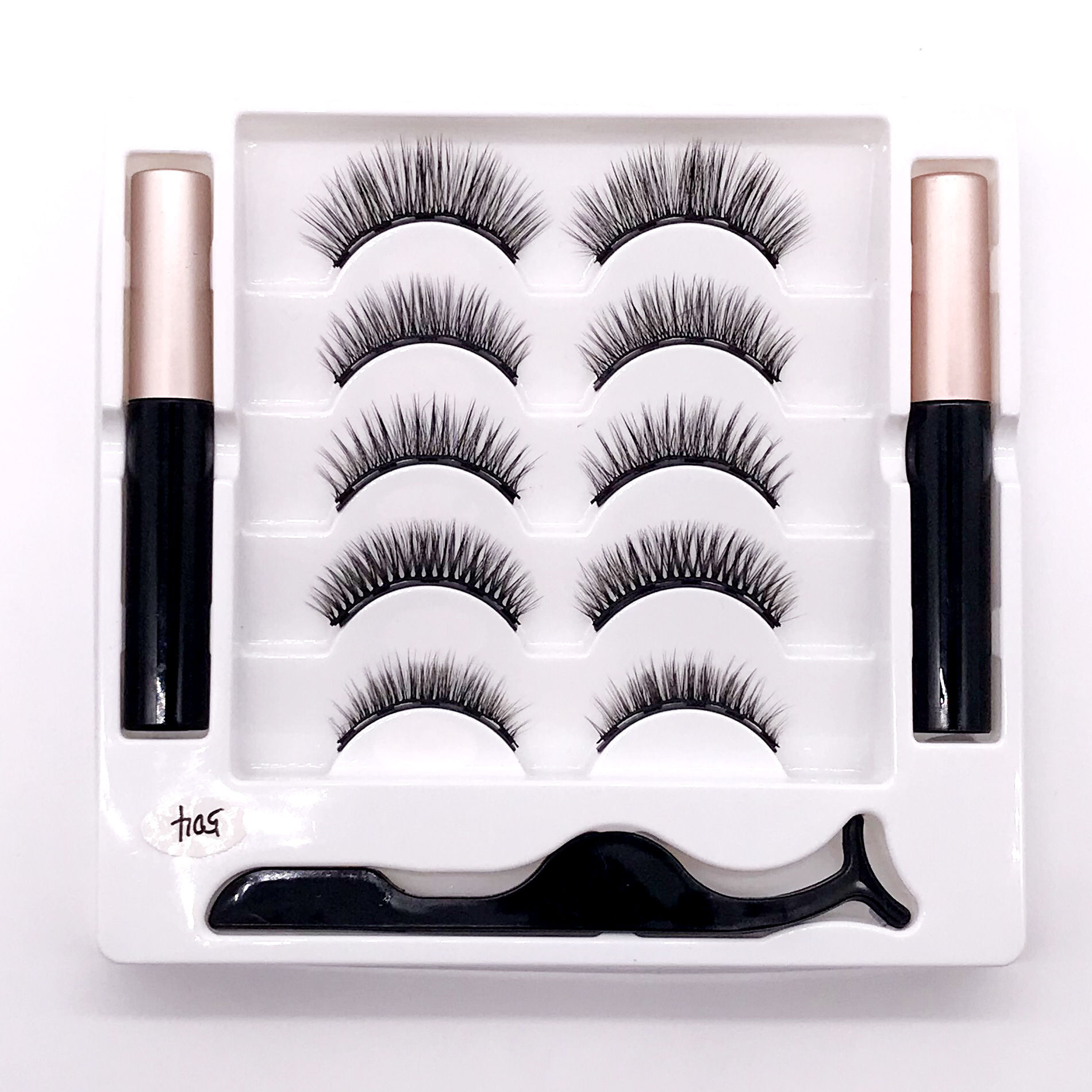 Five Pairs of Magnetic Liquid Eyeliner False Eyelashes Suit Foreign Trade Quality