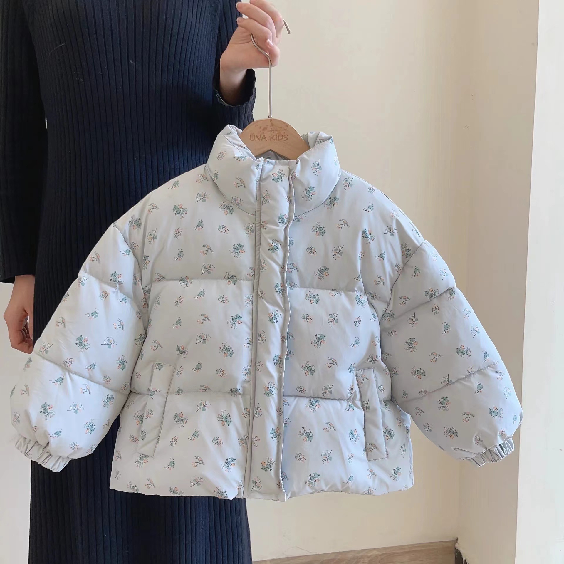 oen豆 洛小米23年儿童冬季羽绒服 连衣裙 韩版百搭 童装直播货源
