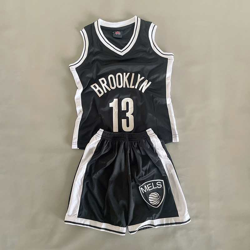 儿童篮球服篮网11号欧文球衣杜兰特哈登运动套装速干衣训练服定