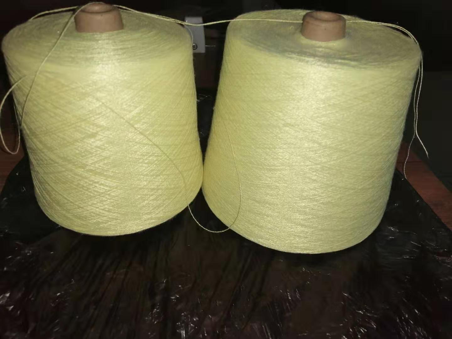 芳纶钢丝包芯纱对位芳纶1414纱线加钢丝包覆纱防火阻燃手套纱