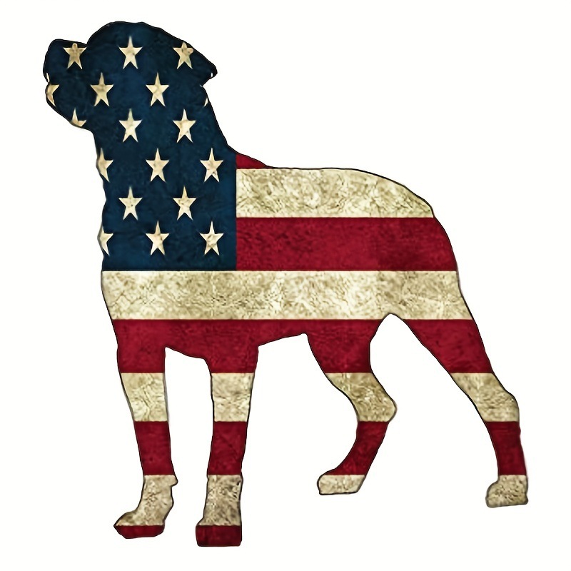 美国国旗狗狗贴纸保险杠乙烯基贴纸汽车卡车墙壁笔记本电脑贴纸