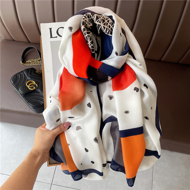 Autumn Shawl Outer Match Fashion Spring and Autumn Scarf Women's Cotton and Linen Dual-Use All-Matching Thin Winter Scarf Long Scarf