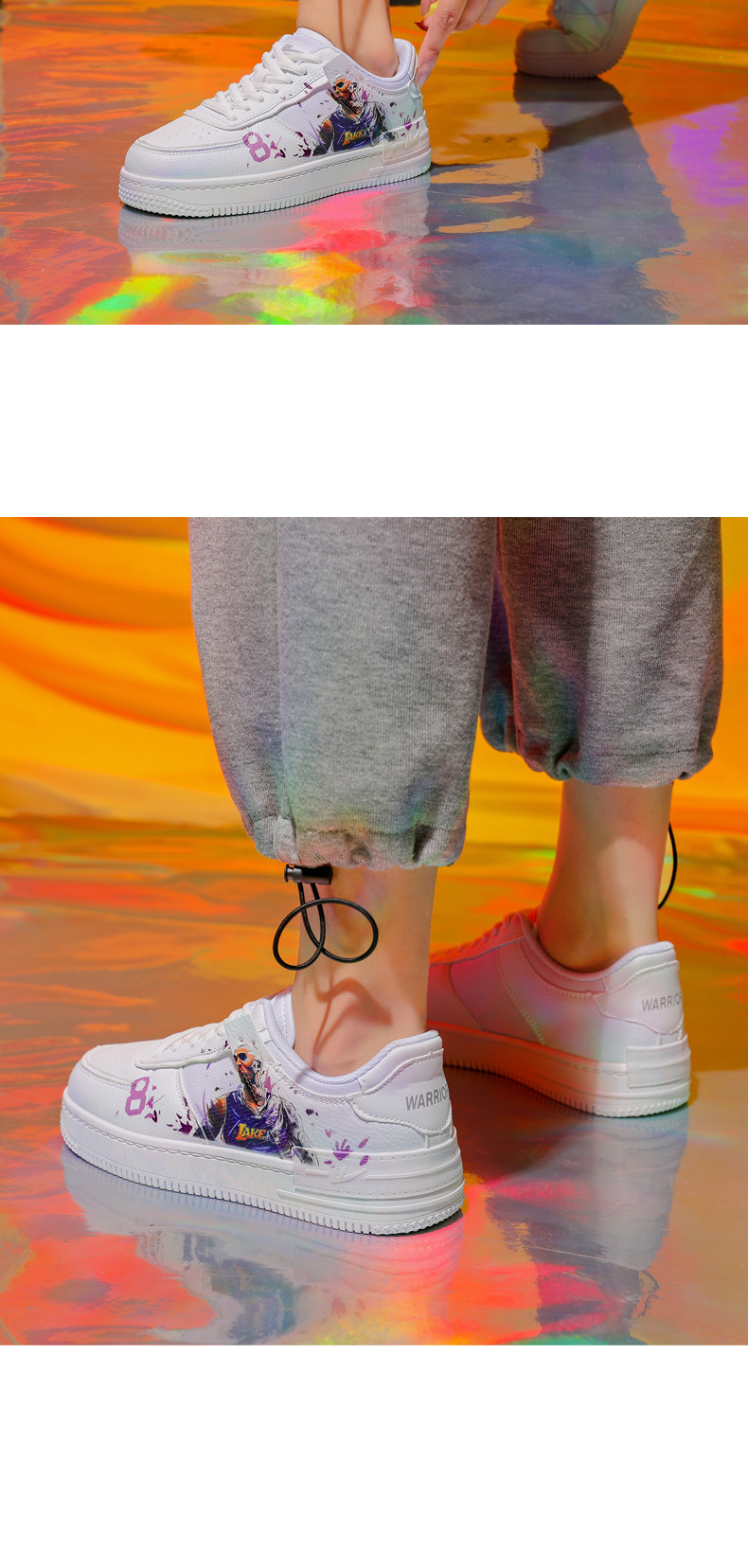 回力ow联名樱花空军一号aj女鞋子夏季运动休闲鞋板鞋小白鞋情侣鞋