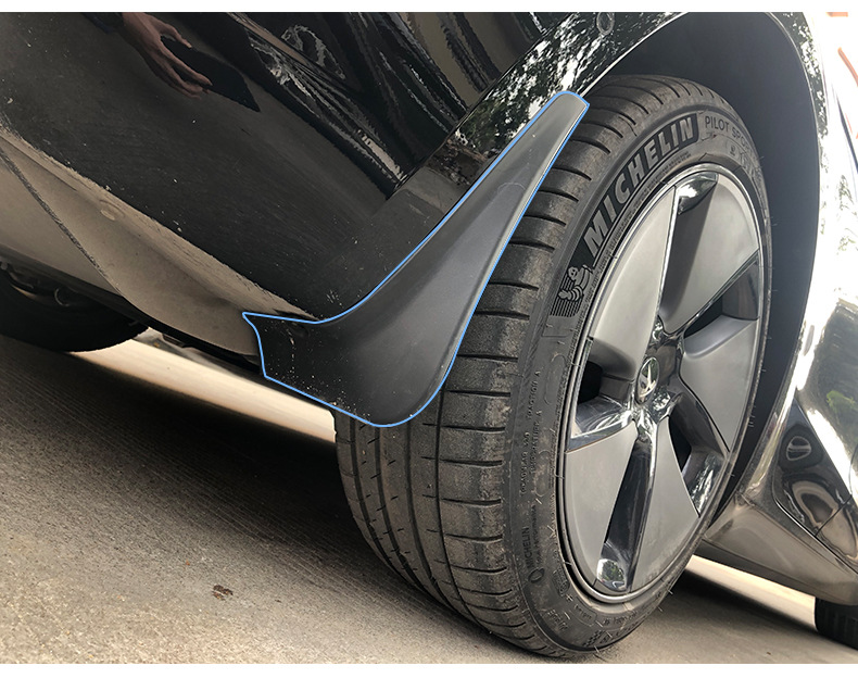 适用于特斯拉model3挡泥板免安装前后轮软胶挡改装配件汽车装饰套