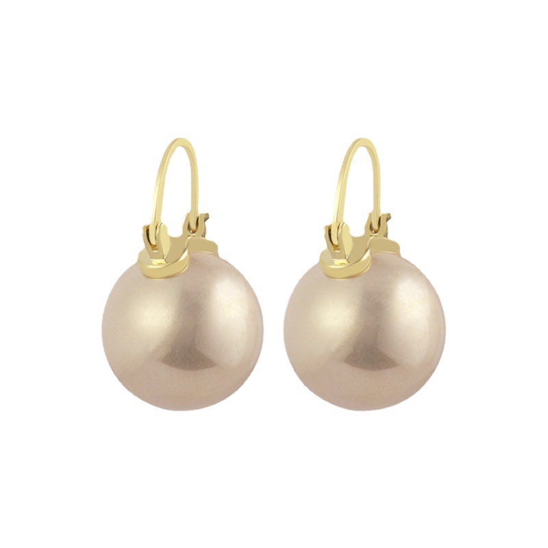 Retro High-Grade Pearl Earrings 2023 New Trendy Korean Temperament Entry Lux Ear Clip Design Sense Special-Interest Earrings