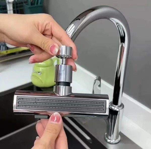 Kitchen Washing Basin Universal Flying Rain Waterfall Faucet Extender Splash-Proof Artifact Rotatable Universal Connector Water Nozzle Water Tap