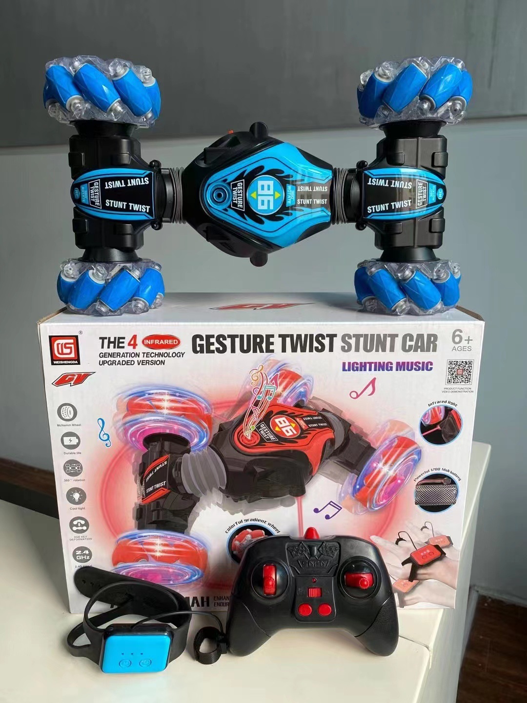 手势感应大型扭变车双遥控越野车横移攀爬特技儿童玩具遥控车