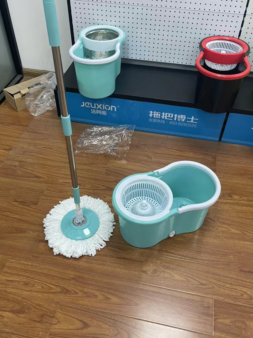 [Exported to Russia] Manufacturer Rotary Mop Bucket Hand Pressure Mop Dual Drive Mop Mop with Wheels