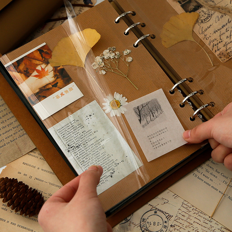 复古皮质文艺diy活页相册本 粘贴式覆膜旅游纪念册手帐本-阿里巴巴
