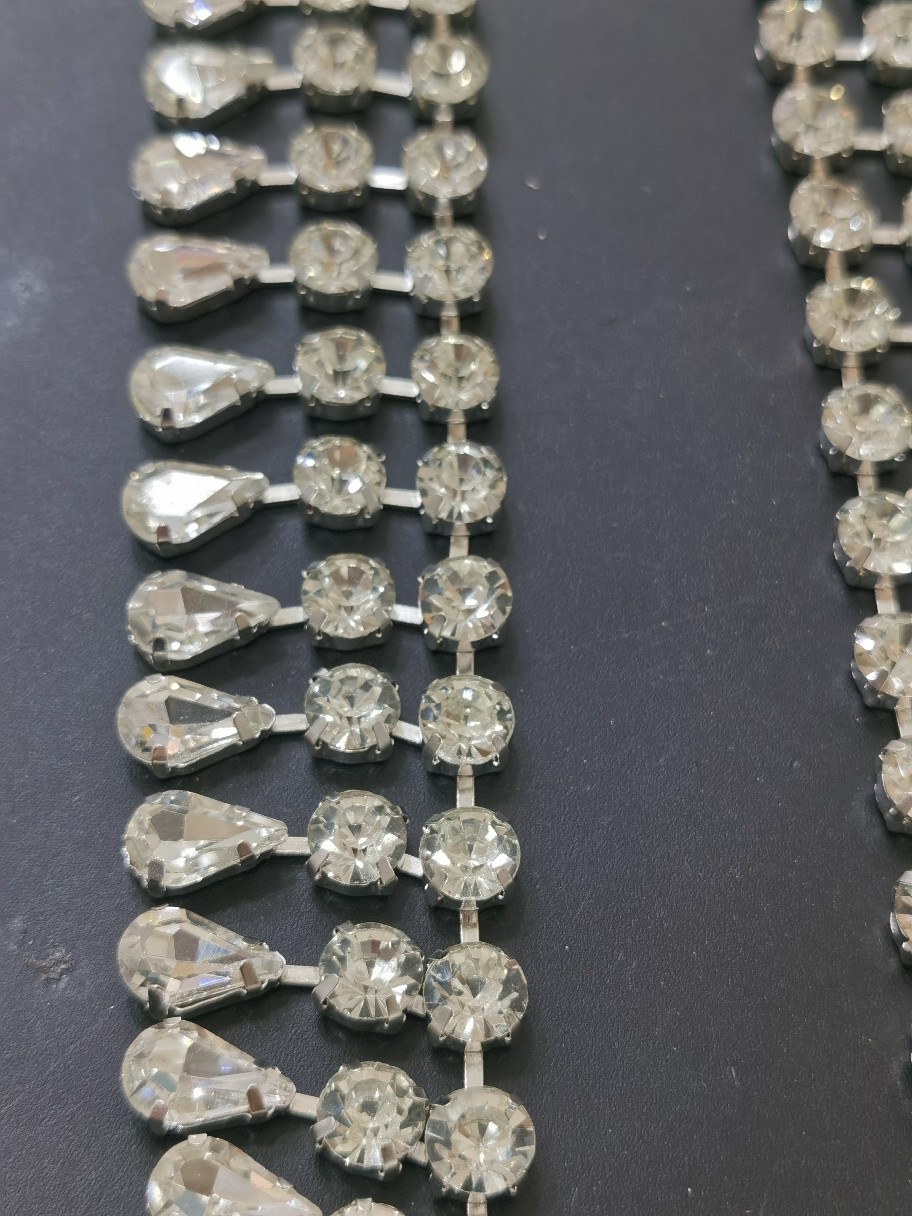 新款流苏水滴爪链水钻钻链爪链花式码链婚纱礼服腰带装饰链-阿里巴巴