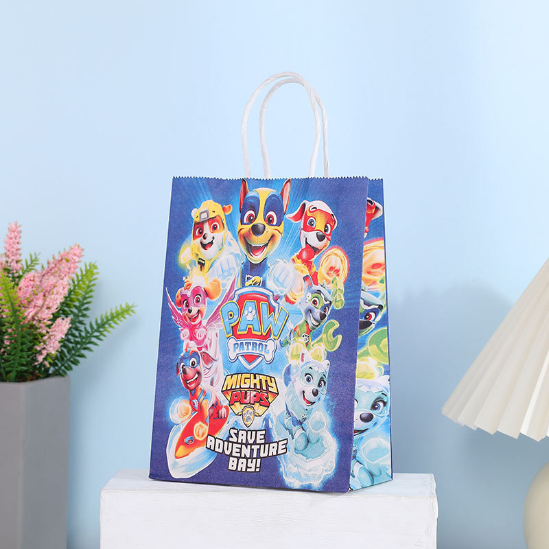 Children's Day Gift Handbag Cartoon Theme Kraft Paper Gift Bag Factory Wholesale Birthday Gift Bag