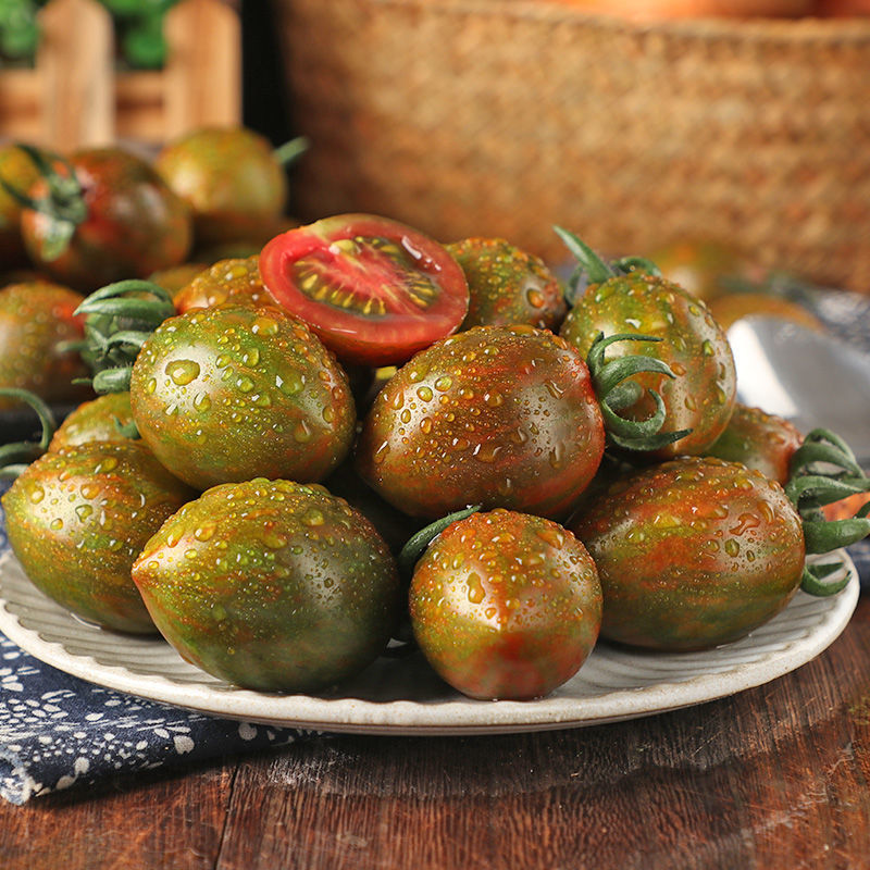 新鲜迷彩小番茄西红柿紫圣女果非千禧果超甜生吃正宗爆汁现摘现发