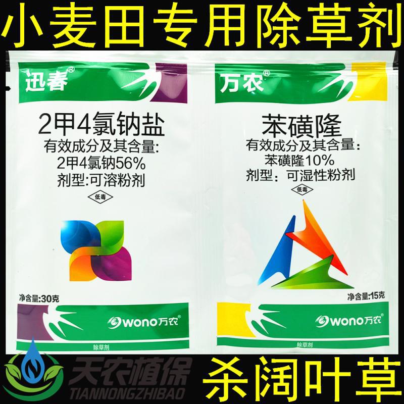 苯磺隆2甲4氯钠二甲四氯冬小麦田苗后专用除草剂阔叶杂草农药
