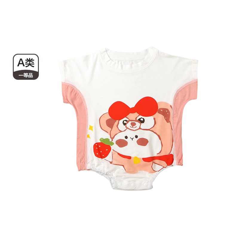 Class a Baby Modal Sheath Short-Sleeved Romper Newborn Clothes Thin Men and Women Baby Summer Jumpsuit Baby Clothes