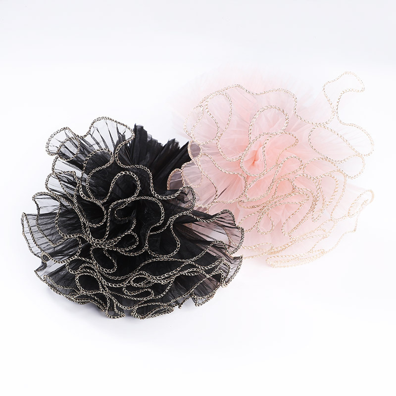 Golden Edge Pleated Spray Yarn Flower Shop Bouquet Packaging Material Voile Flowers Dacal Paper Floral Mesh Flower Shop Supplies