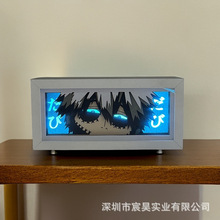 我的英雄学院爆豪胜己咎日美子周边二次元3D剪影灯桌面插电纸雕灯