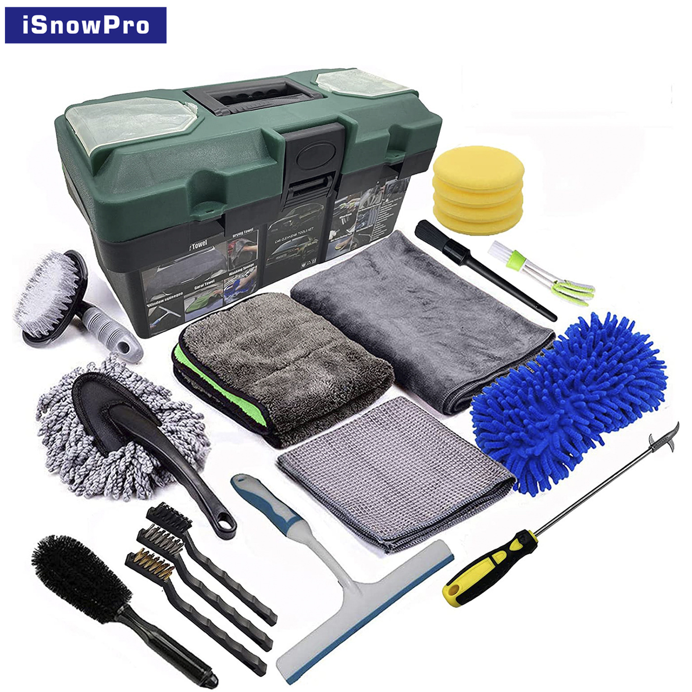 亚马逊洗车工具套装汽车清洗用品冬季除雪抹布组洗车神器清洁套装