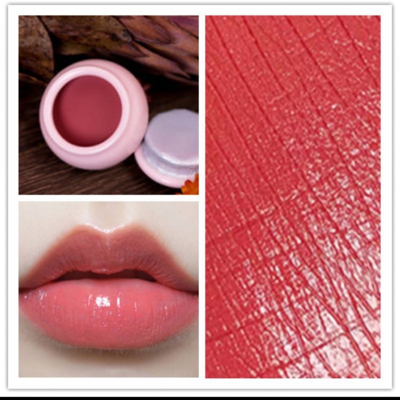 古法口脂胭脂植物制作鲜花古风口红陶瓷中国风古代唇脂唇膏免卸妆