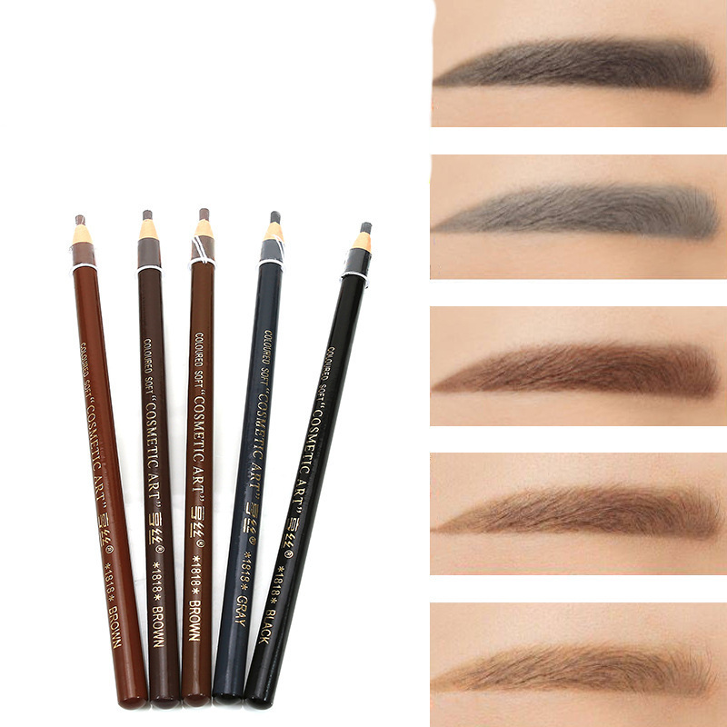 Hengsi Line Drawing Eyebrow Pencil 1818 Waterproof Sweat-Proof Discoloration Resistant Non-Fading Cosmetics Beauty Make-up Eyebrow Pencil One Piece Dropshipping