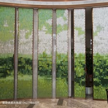 元宝砖彩色陶瓷立体手工砖3D背景墙拼图拼花酒店前台商业空间瓷砖