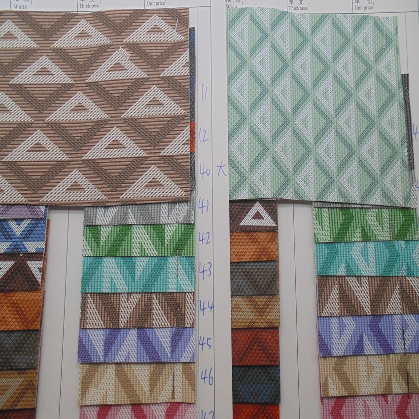 三角形印花 皮革仿色织提花布 格子 菱形彩色 防水三角 尺子布包