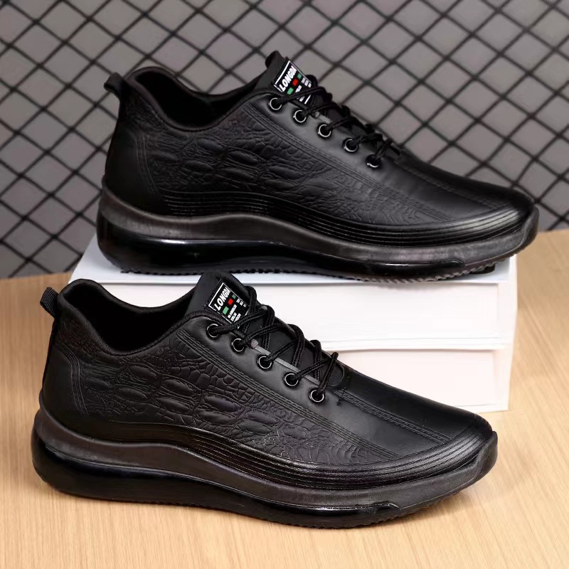 防水 运动鞋男士休软底皮鞋春秋款耐磨轻便舒适跑量商超地摊热卖