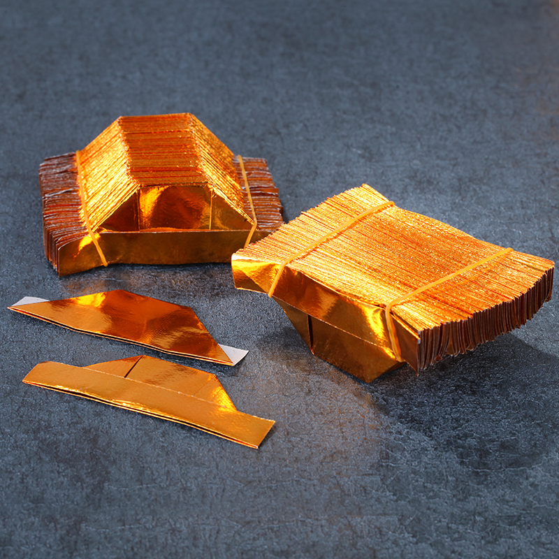 40hp金元宝纸半成品10x13金银折纸钱清明用3000个不切角其他防蚊