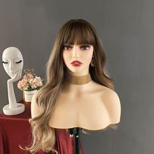 假发模特头欧美化妆女头模半身假人头耳环项链支架Mannequin head