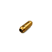 黄铜联轴器子弹头直排双孔电机配件加工来图制作程硕五金