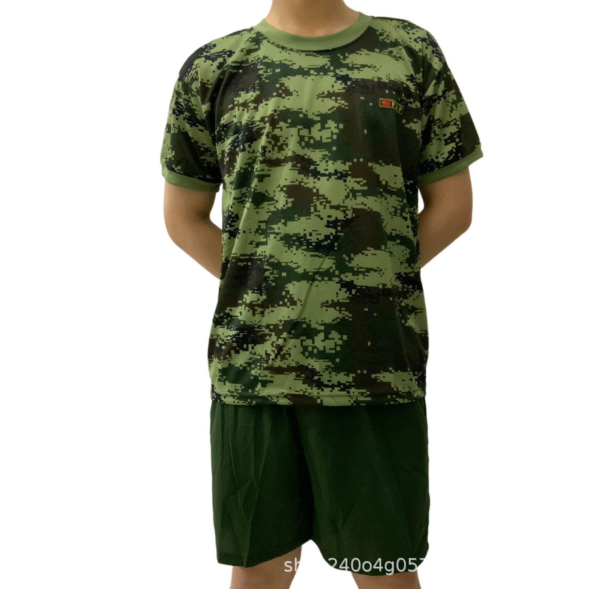 夏季迷彩短袖体能训练服学生军训t恤裤作训迷彩服套装夏季工作服