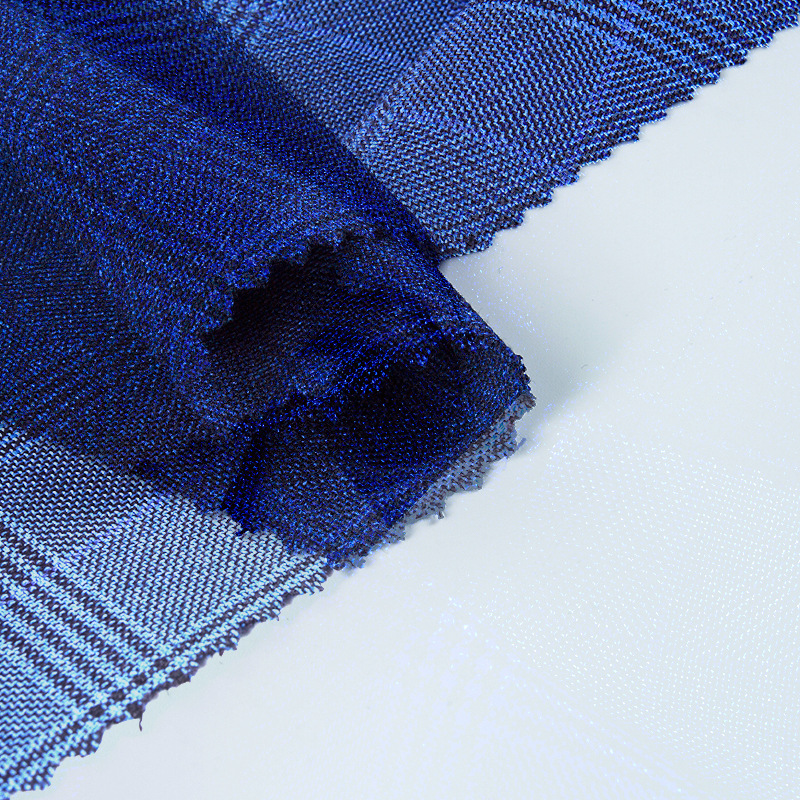 tr板丝呢格子男装西服西裤休闲面料现货批发