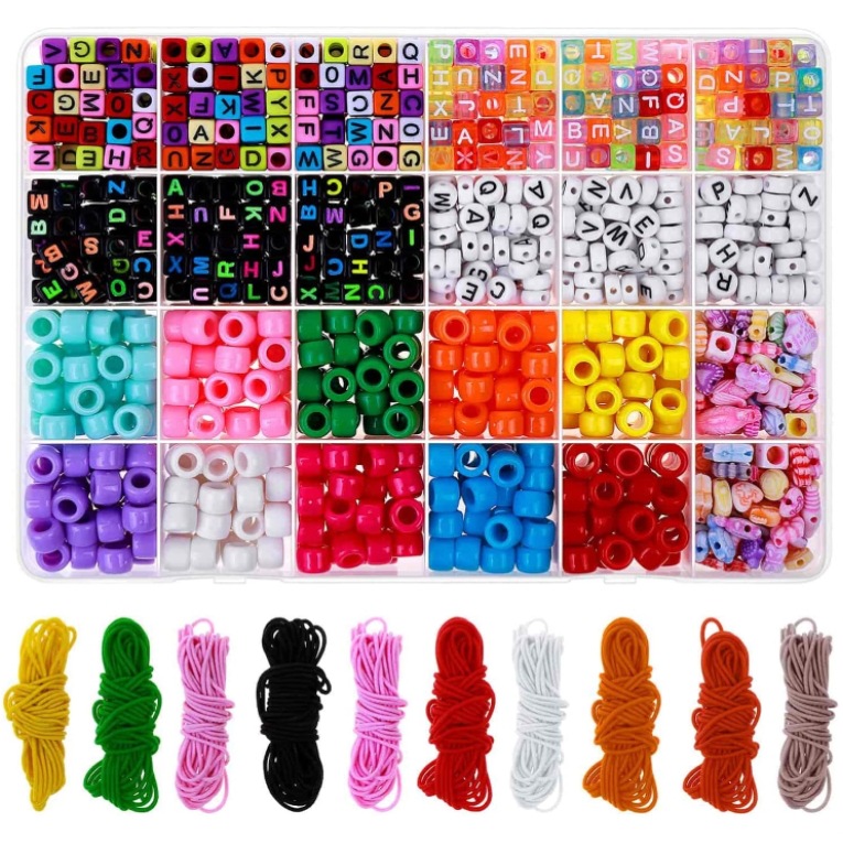 Amazon Hot Sale 24 Grid Children DIY Ornament Accessories Acrylic Beads Letter Beads Set